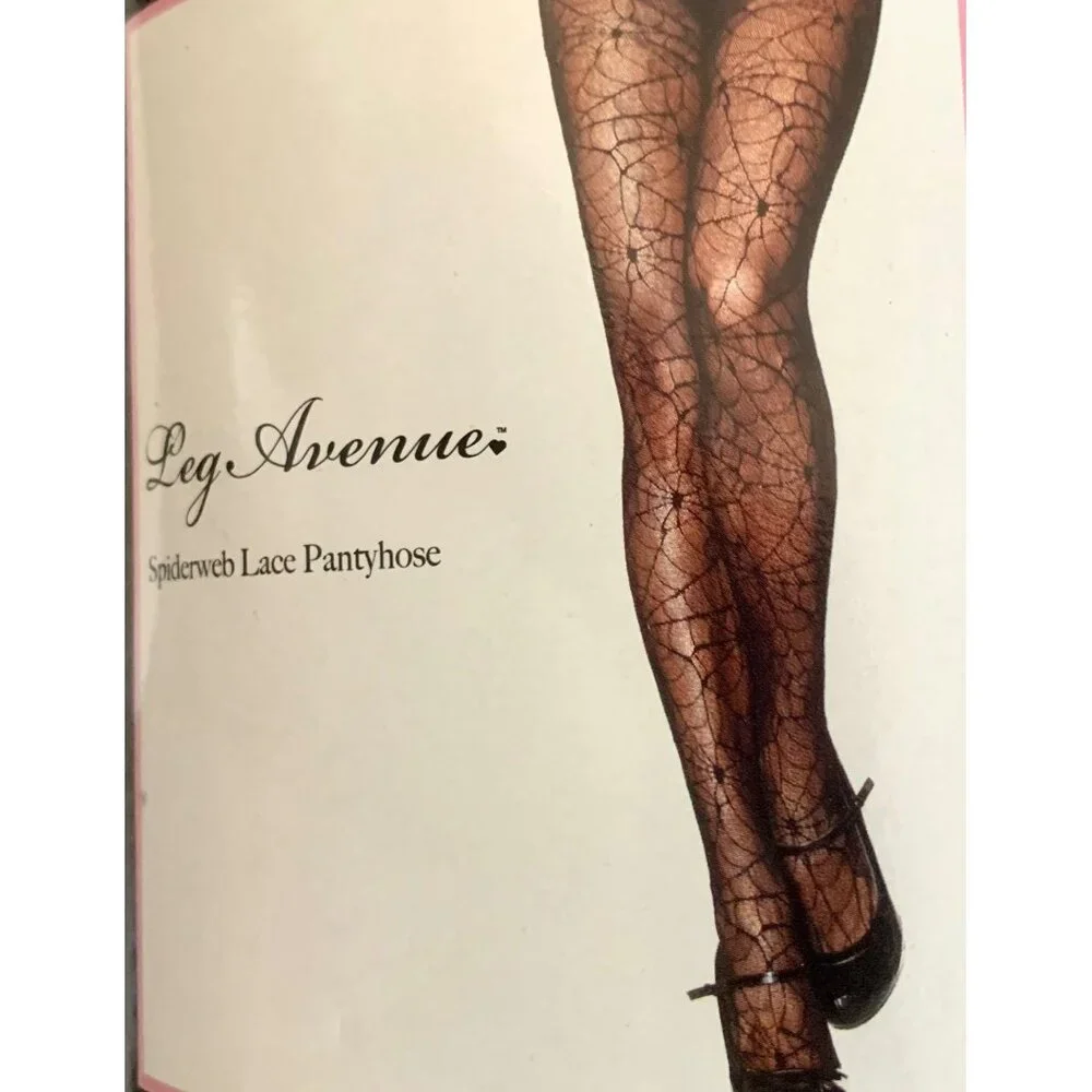 Leg Avenue Spiderweb Lace Pantyhose Costume Tights Stockings Halloween Cosplay